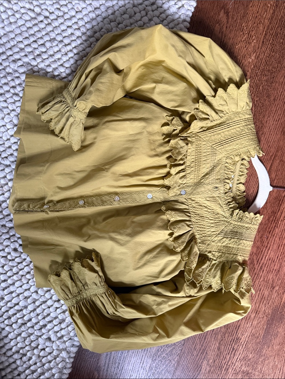Doen Ruffled Shirt - Mustard
